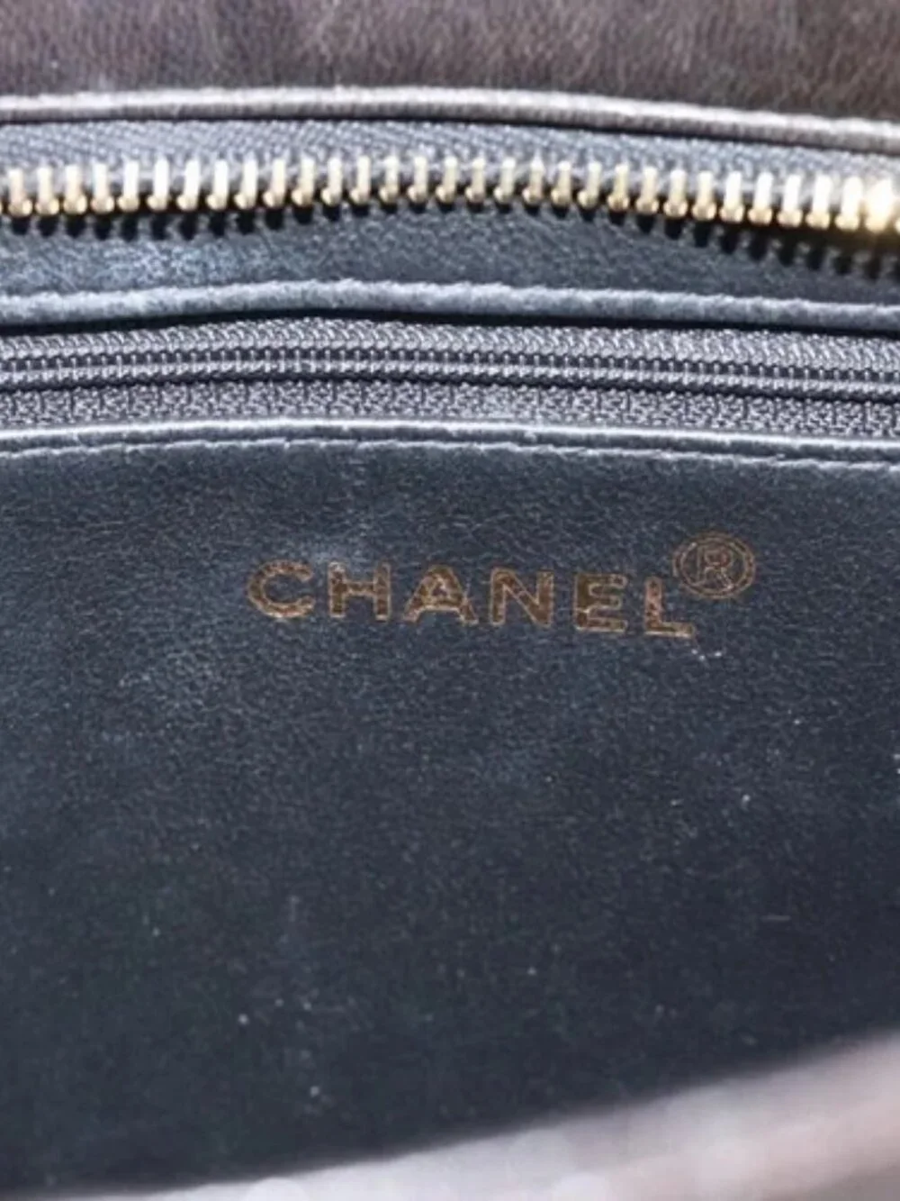 CHANEL Matelasse Reprint Tote Bag Lamb Skin Black Gold CC Auth 181711A